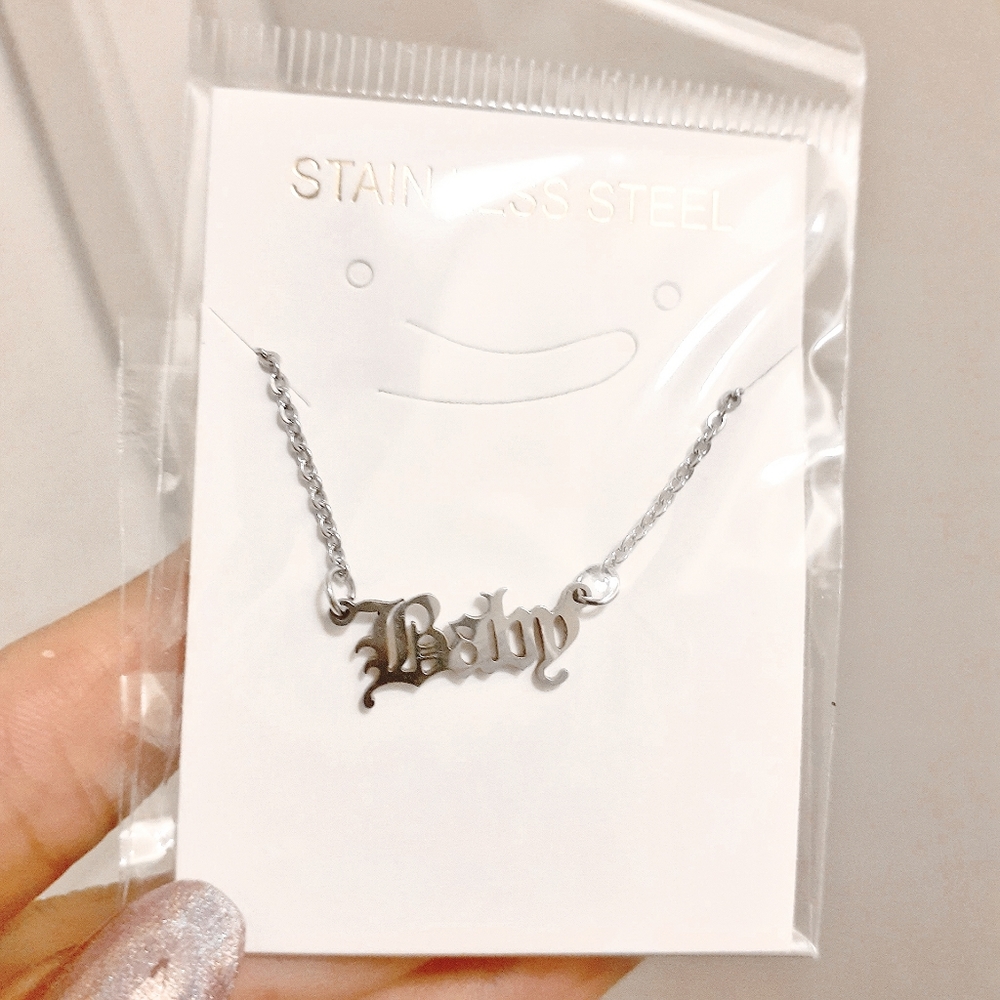 'Baby' Script Necklace - Picture 2 of 4